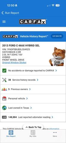 Photo of 2013 Ruby Red Metallic Tinted Clearcoat Ford C-Max Hybrid