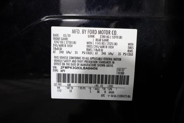 Photo of 2020 Agate Black Ford Edge