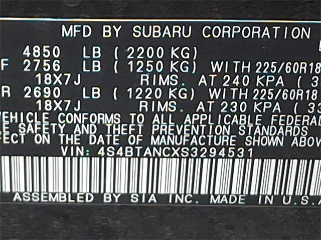 Photo of 2025 Crystal Black Silica Subaru Outback