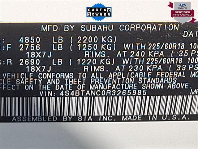 Photo of 2024 Crystal White Pearl Subaru Outback