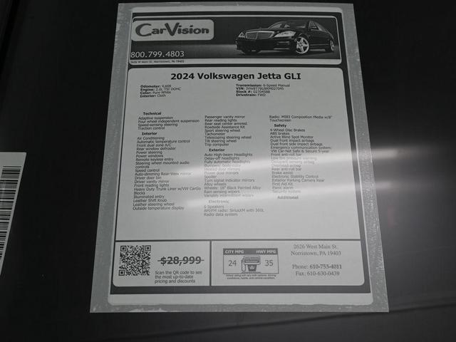 Photo of 2024 Pure White Volkswagen Jetta GLI