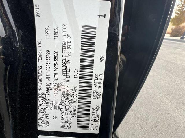 Photo of 2020 Midnight Black Metallic Toyota Tundra