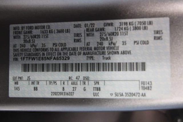 Photo of 2022 Iconic Silver Metallic Ford F-150