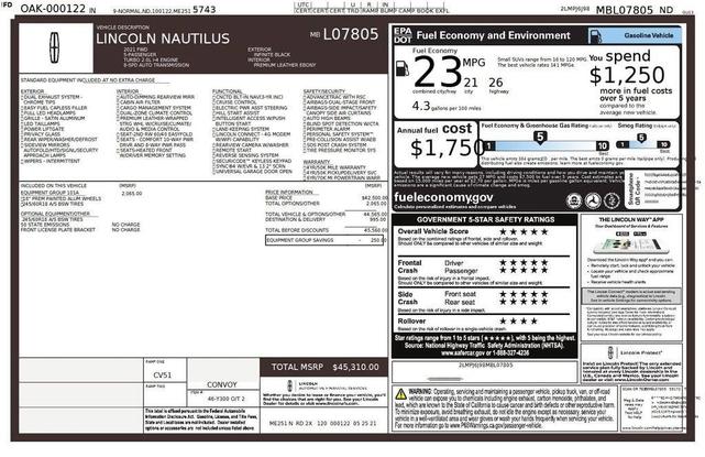 Photo of 2021 Black Lincoln Nautilus