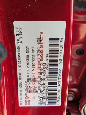 Photo of 2022 Barcelona Red Metallic Toyota Tacoma