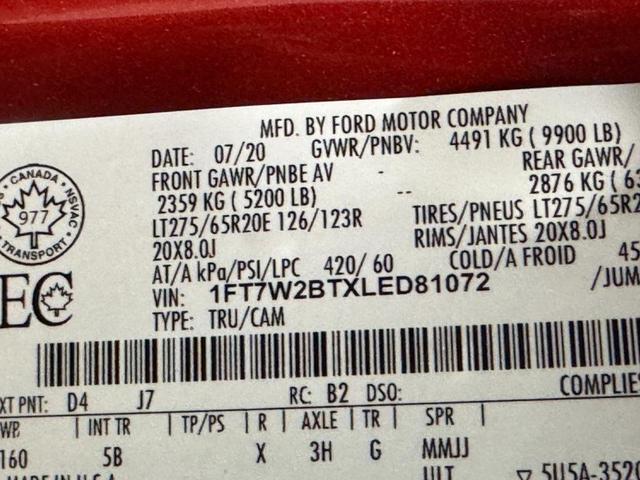 Photo of 2020 Vermillion Red Ford F-250
