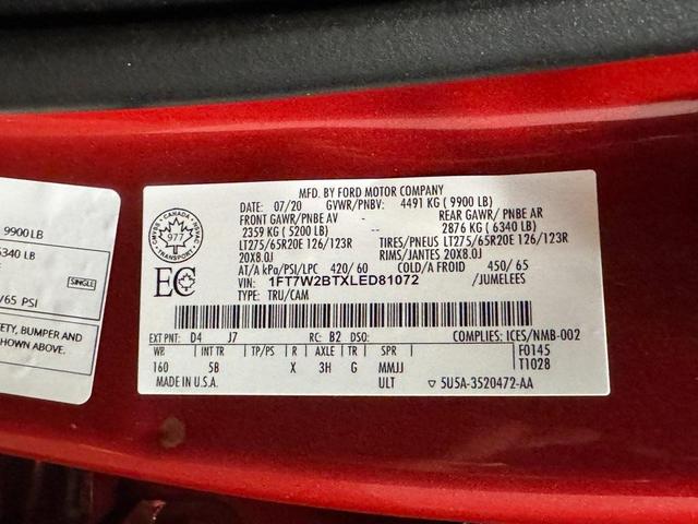 Photo of 2020 Vermillion Red Ford F-250
