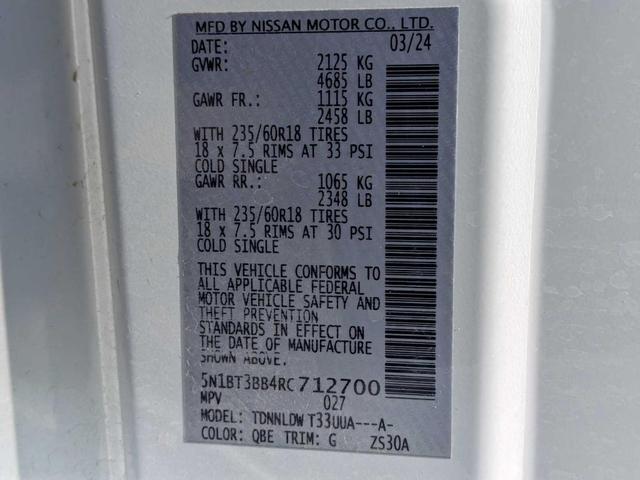 Photo of 2024 Everest White P Nissan Rogue