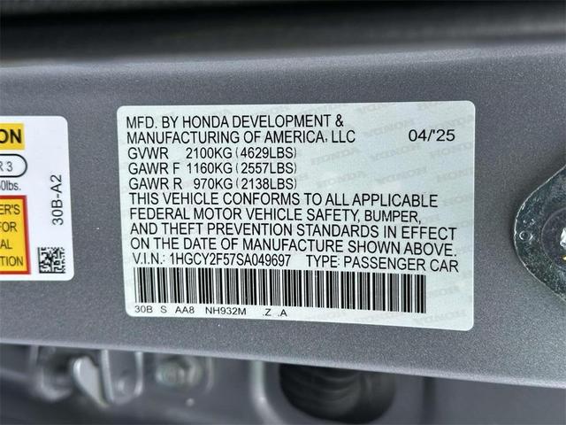 Photo of 2025 Solar Silver Metallic Honda Accord Hybrid