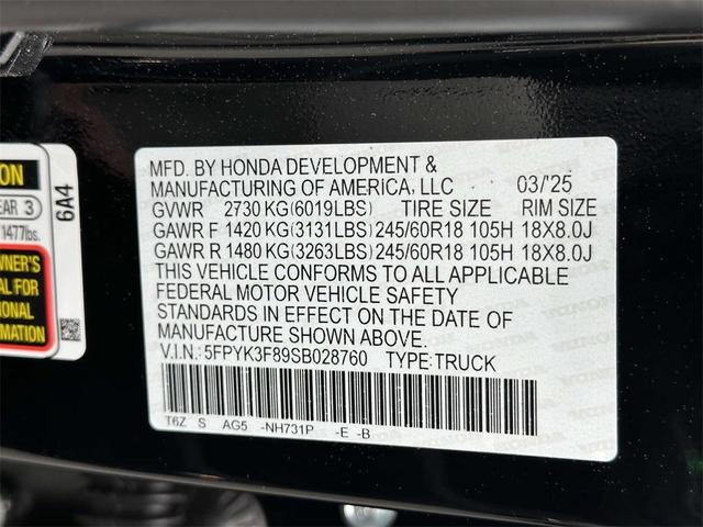 Photo of 2025 Crystal Black Pearl Honda Ridgeline