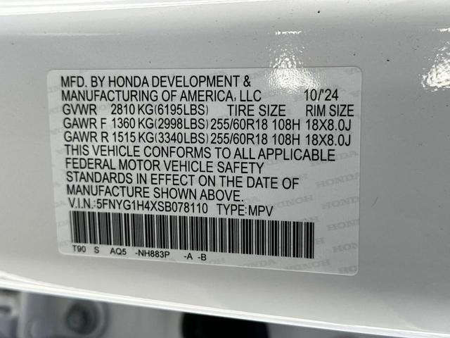 Photo of 2025 Platinum White Pearl Honda Pilot