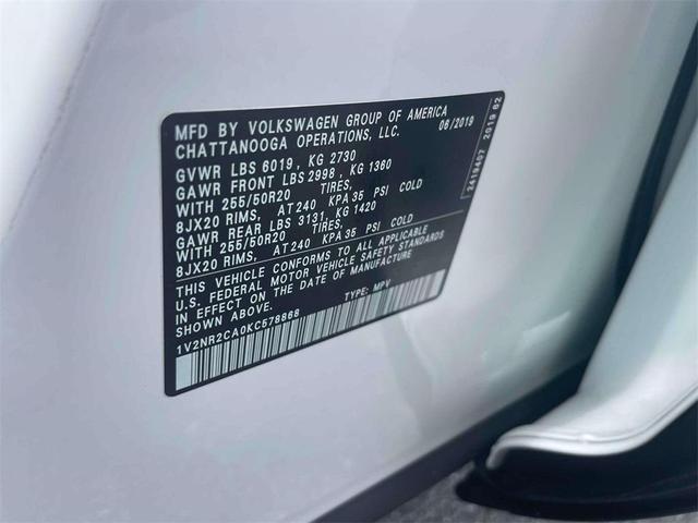 Photo of 2019 Pure White Volkswagen Atlas
