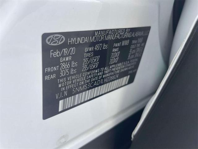 Photo of 2020 Quartz White Hyundai SANTA FE