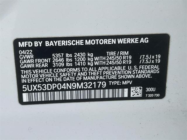 Photo of 2022 Alpine White BMW X3