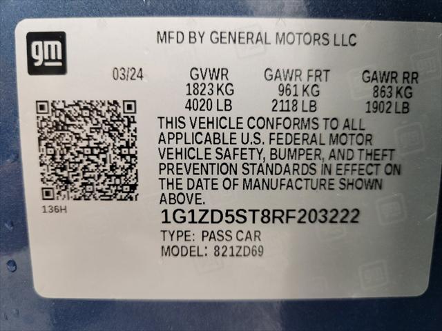 Photo of 2024 Lakeshore Blue Metallic Chevrolet Malibu