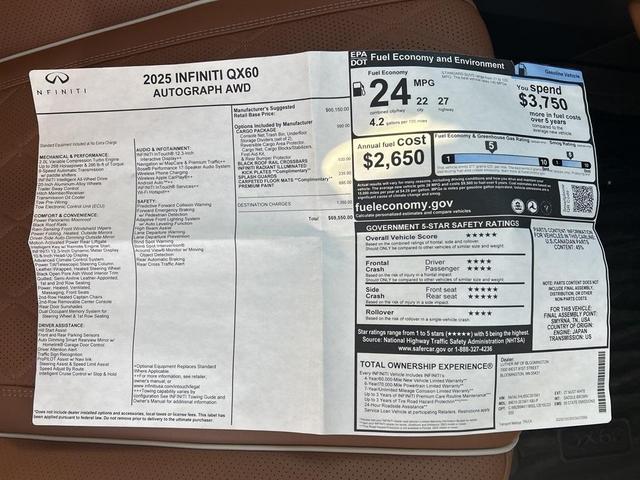 Photo of 2025 Mjst Whte INFINITI QX60