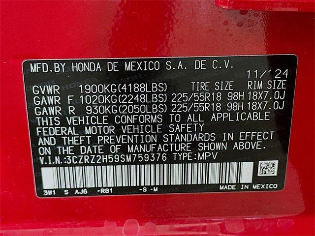 Photo of 2025 Milano Red Honda HR-V