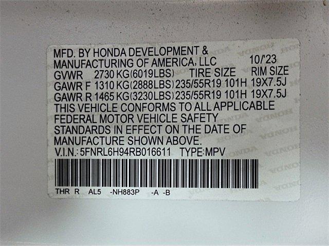 Photo of 2024 Platinum White Pearl Honda Odyssey