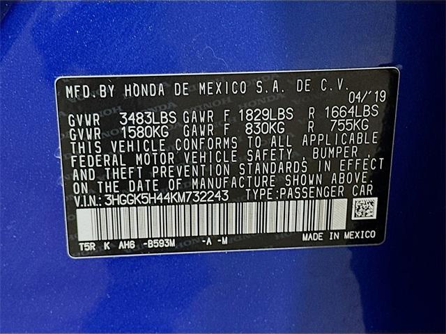Photo of 2019 Aegean Blue Metallic Honda Fit