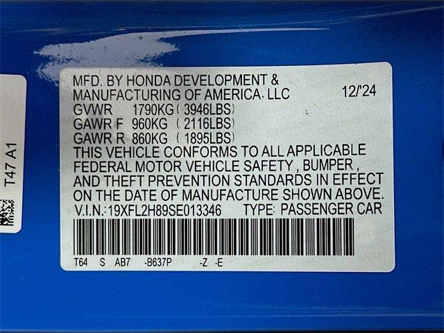 Photo of 2025 Blue Lagoon Honda Civic