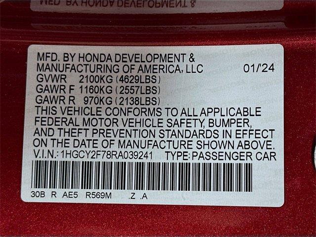 Photo of 2024 Radiant Red Metallic Honda Accord Hybrid