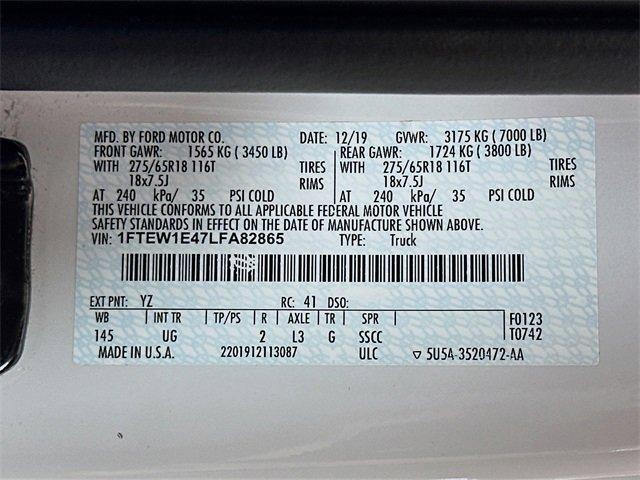 Photo of 2020 Oxford White Ford F-150