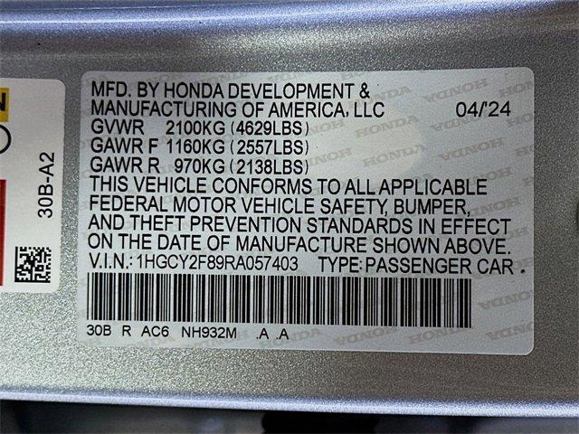 Photo of 2024 Solar Silver Metallic Honda Accord Hybrid