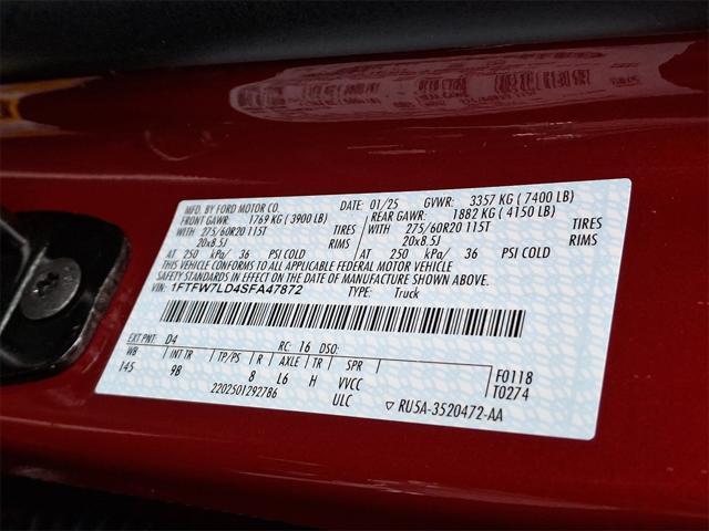 Photo of 2025 Rapid Red Metallic Tinted Clearcoat Ford F-150