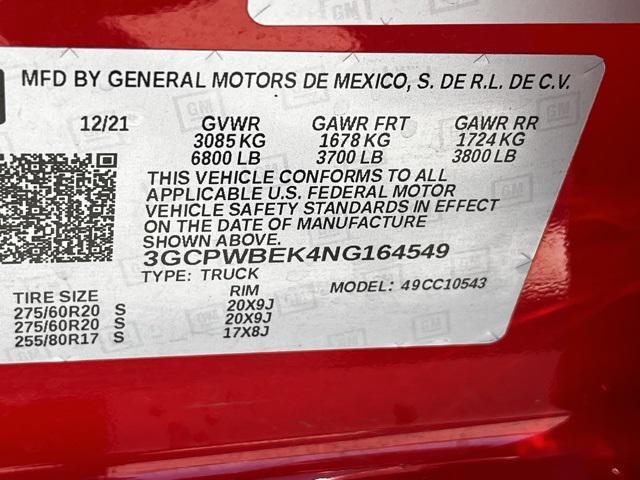 Photo of 2022 Red Hot Chevrolet Silverado 1500