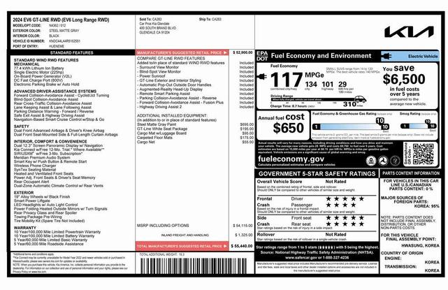 Photo of 2024 Steel Matte Gray Kia EV6