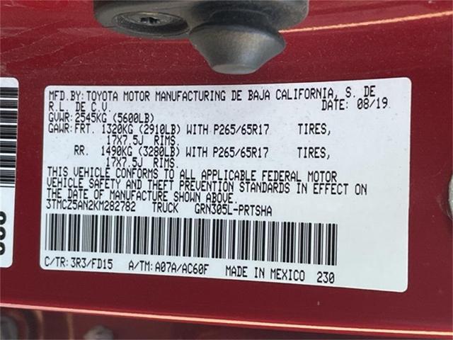 Photo of 2019 Barcelona Red Metallic Toyota Tacoma