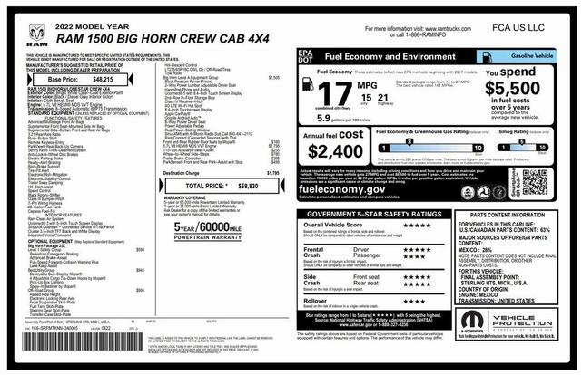 Photo of 2022 Bright White Clearcoat RAM 1500