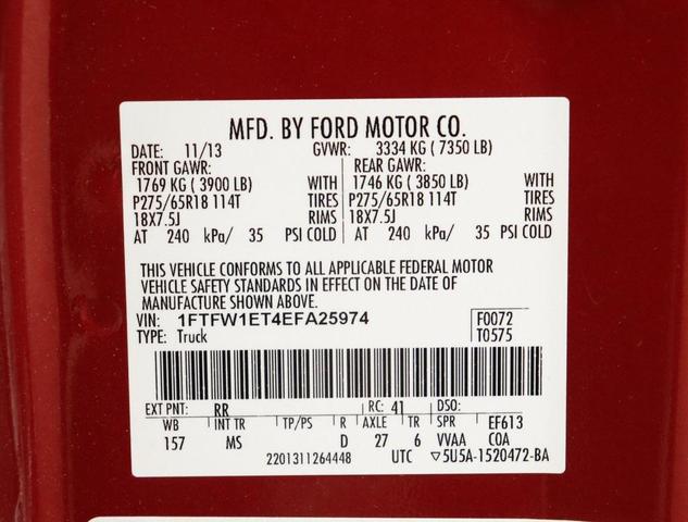Photo of 2014 Ruby Red Metallic Ford F-150