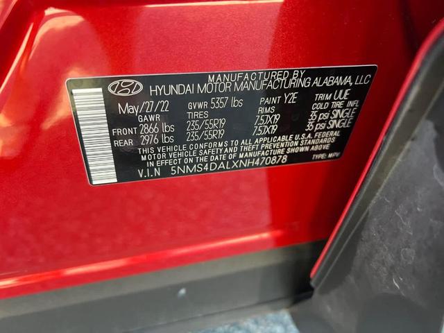 Photo of 2022 Calypso Red Hyundai SANTA FE