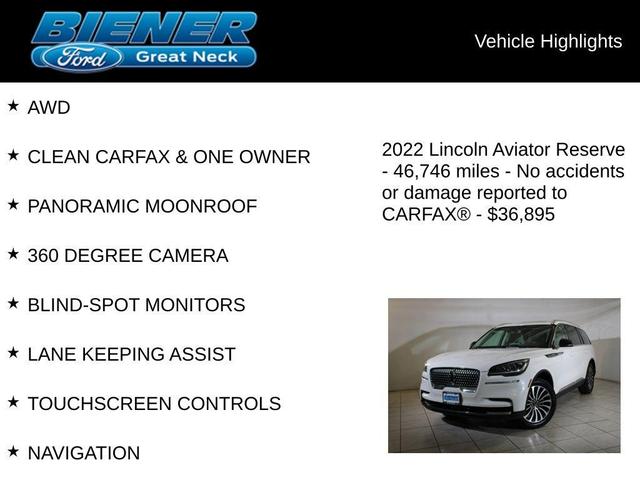 Photo of 2022 White Lincoln Aviator