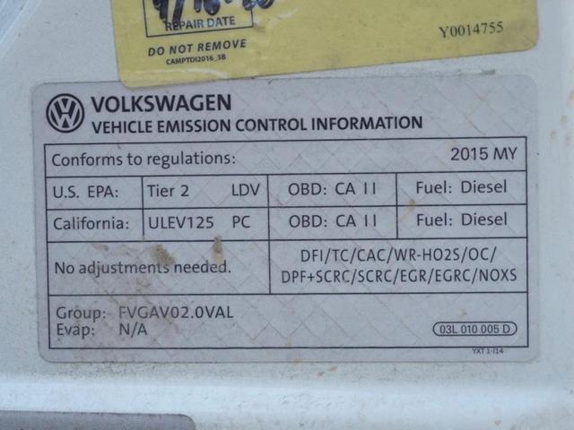 Photo of 2015 Pure White Volkswagen Golf
