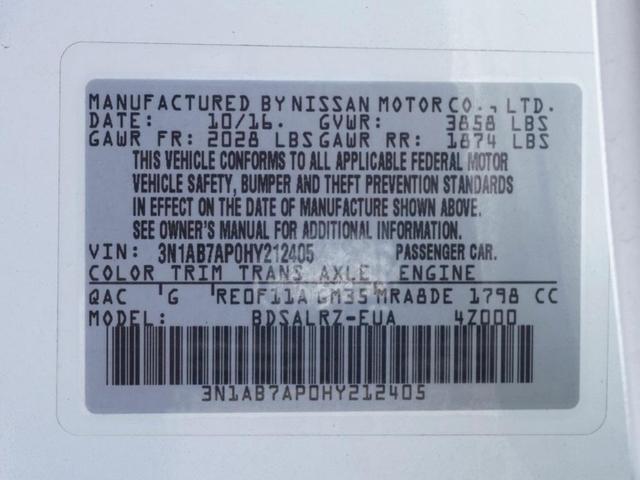 Photo of 2017 Aspen White Nissan Sentra