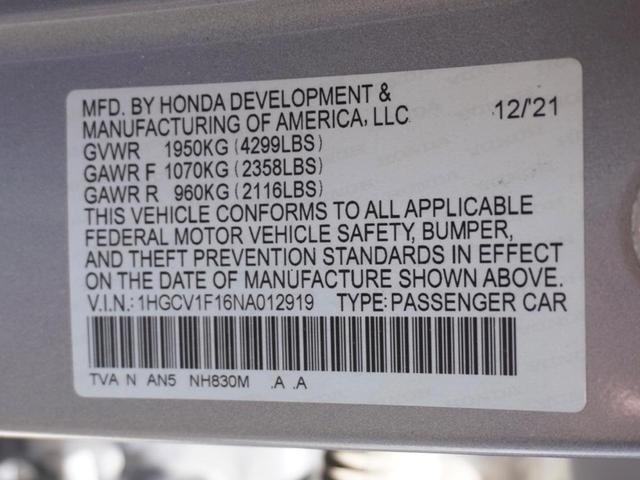 Photo of 2022 Lunar Silver Metallic Honda Accord