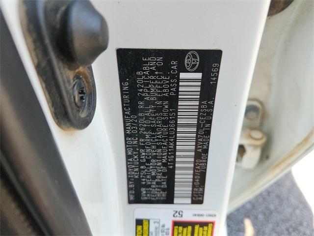 Photo of 2020 Super White Toyota Camry