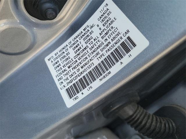 Photo of 2019 Silver Metallic Honda Civic