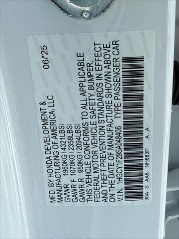Photo of 2025 Platinum White Pearl Honda Accord