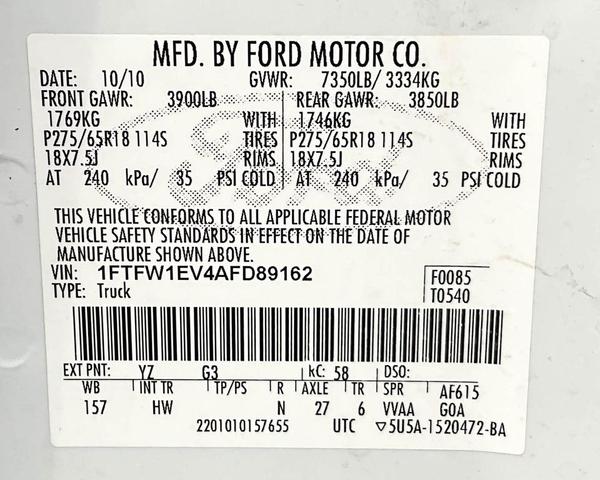 Photo of 2010 White Ford F-150