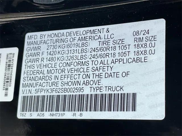 Photo of 2025 Crystal Black Pearl Honda Ridgeline