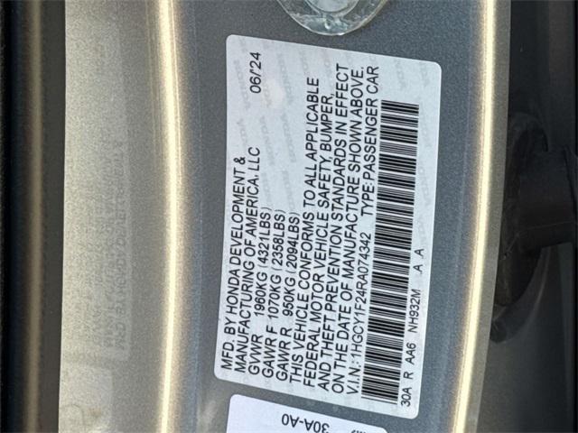 Photo of 2024 Solar Silver Metallic Honda Accord