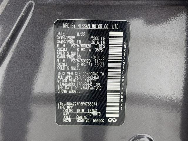 Photo of 2023 Anthracite Gray INFINITI QX80