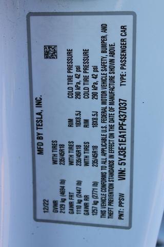 Photo of 2023 Pearl White Multi-Coat Tesla Model 3