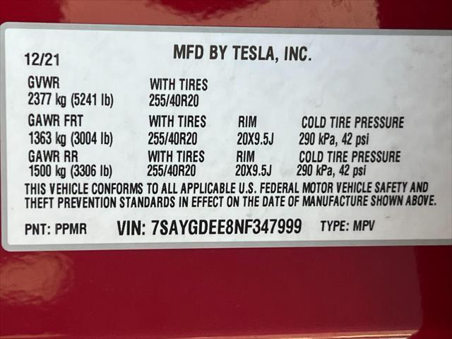 Photo of 2022 Red Multi-Coat Tesla Model Y