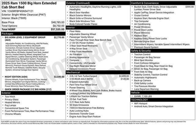 Photo of 2025 Bright White Clearcoat RAM 1500