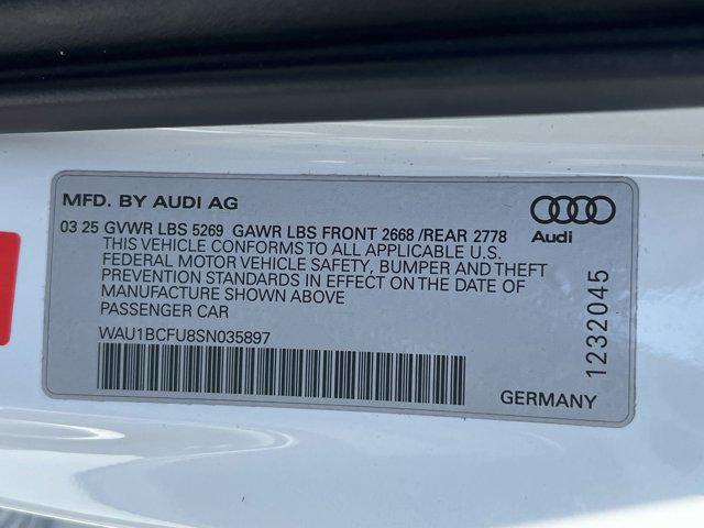 Photo of 2025 Glacier White Metallic Audi A5