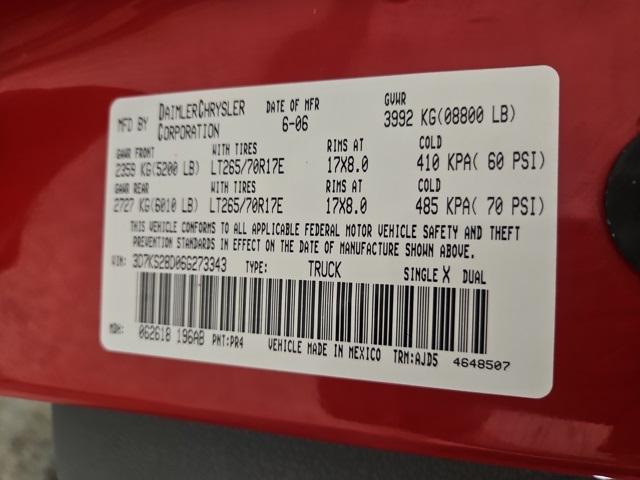 Photo of 2006 Flame Red Clearcoat Dodge Ram 2500